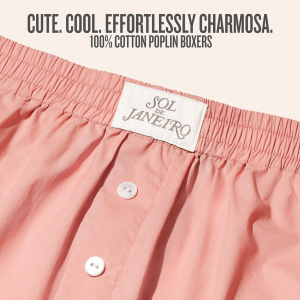 Rosa Poplin Boxer Shorts Sol De Janeiro